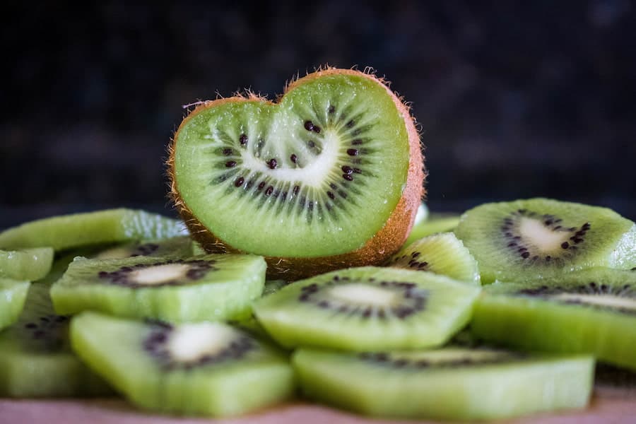 Sliced fresh kiwi