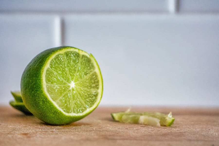 Sliced fresh lime